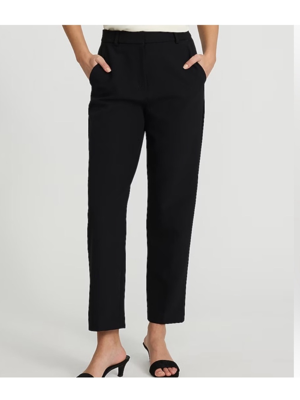 Express Black Editor Straight Ankle Dress Pants